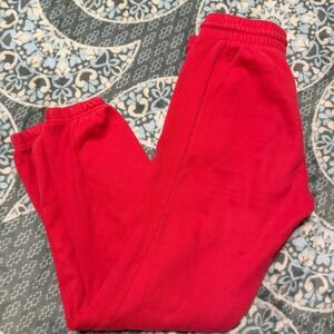 Aritzia Tna Cozy Fleece Mega Sweatpants Red High Rise Joggers 2XS